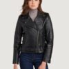 Women’s Cleo Asymmetrical Performance Rider Black Jacket