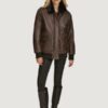 Women’s Everleigh Brown Faux Fur Lined Bomber