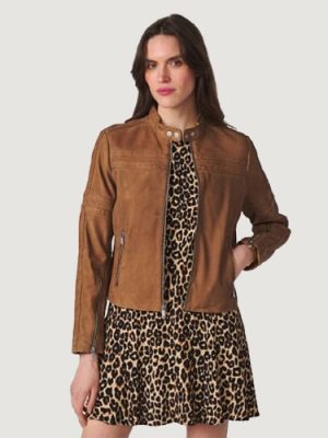 Women’s Harlow Racer Brown Jacket