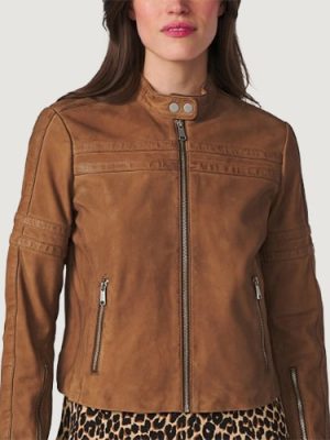Women’s Harlow Racer Brown Jacket