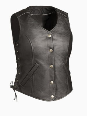 Women’s Honey Badger Motorcycle Leather Vest