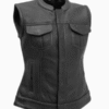 Women’s Jessica Perforated Motorcycle Leather Vest