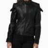 Women’s Katniss Black Quilted Leather Jacket