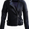 Women’s Leather Skin Black Brando Padded Genuine Leather Jacket