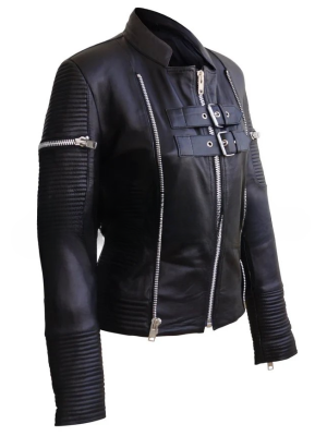 Women’s Leather Skin Brando Quilted Jacket