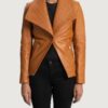 Women’s Lee Tan Brown Leather Blazer