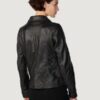 Women’s Marissa Black Moto Jacket Asymmetric - Image 2