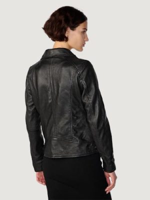 Women’s Marissa Black Moto Jacket Asymmetric