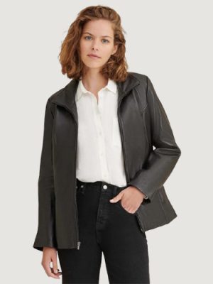 Women’s Natalie Thinsulate Black Leather Jacket