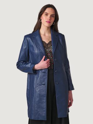 Women’s Nora Button Down Blue Lamb Trench