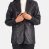 Women’s Norma Black Leather Blazer