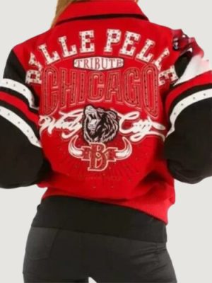 Women’s Pelle Pelle Black Chicago Tribute Wool Jacket