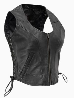 Women’s Raven Motorcycle Leather Vest