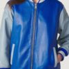 Women’s Raven Oversized Blue Varsity Jacket - Image 2