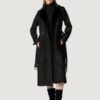 Women’s Savannah Black Faux Fur Trench