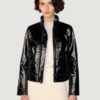 Women’s Selena Shine Stand Black Collar Jacket