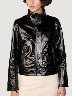 Women’s Selena Shine Stand Black Collar Jacket