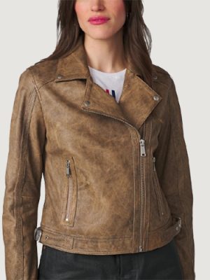 Women’s Skylar Brown Moto Jacket