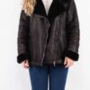Women’s Vintage 00’s Black Faux Sheepskin Jacket