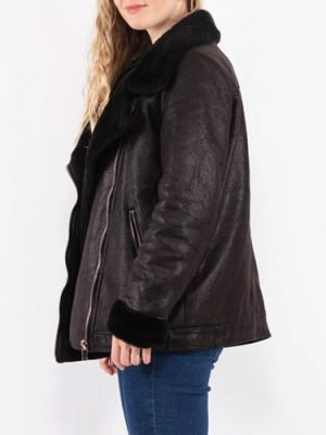 Women’s Vintage 00’s Black Faux Sheepskin Jacket