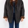 Women’s Vintage 80’s Black Sheepskin Shearling Coat