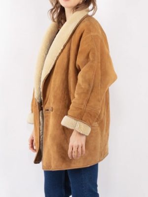 Women’s Vintage 80’s Brown Sheepskin Shearling Coat