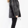 Women’s Vintage 80’s Leather Black Puffer Jacket - Image 2