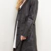 Women’s Vintage 90’s Leather Black Coat - Image 2