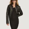 Women’s Winnie Quilted Black Jacket - Image 2
